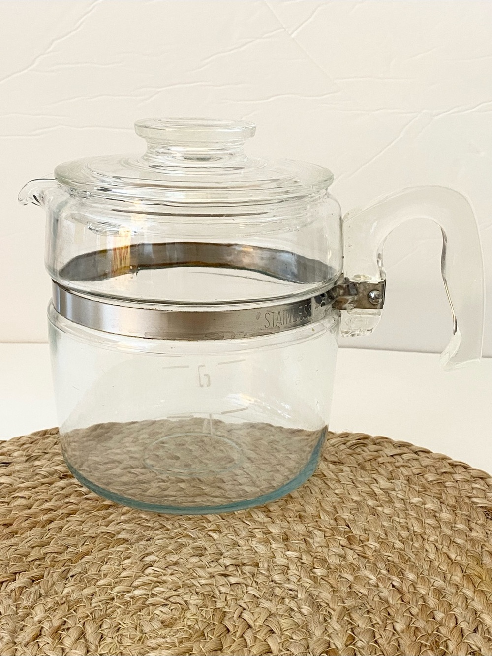 Vintage PYREX Flameware Glass Percolator Coffee Pot (7756) - Complete - Picture 14 of 16